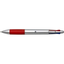Stylo bille  personnalisé en plastique pour cadeau d'entreprise Chloë Matières : caoutchouc Couleurs : rouge