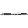 Stylo bille  personnalisé en plastique pour cadeau d'entreprise Chloë Matières : caoutchouc Couleurs : noir goodies personnalisé
