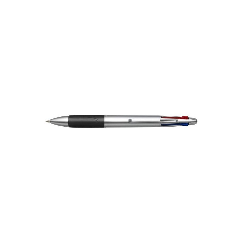 Stylo bille  personnalisé en plastique pour cadeau d'entreprise Chloë Matières : caoutchouc Couleurs : bleu personnalisation rap