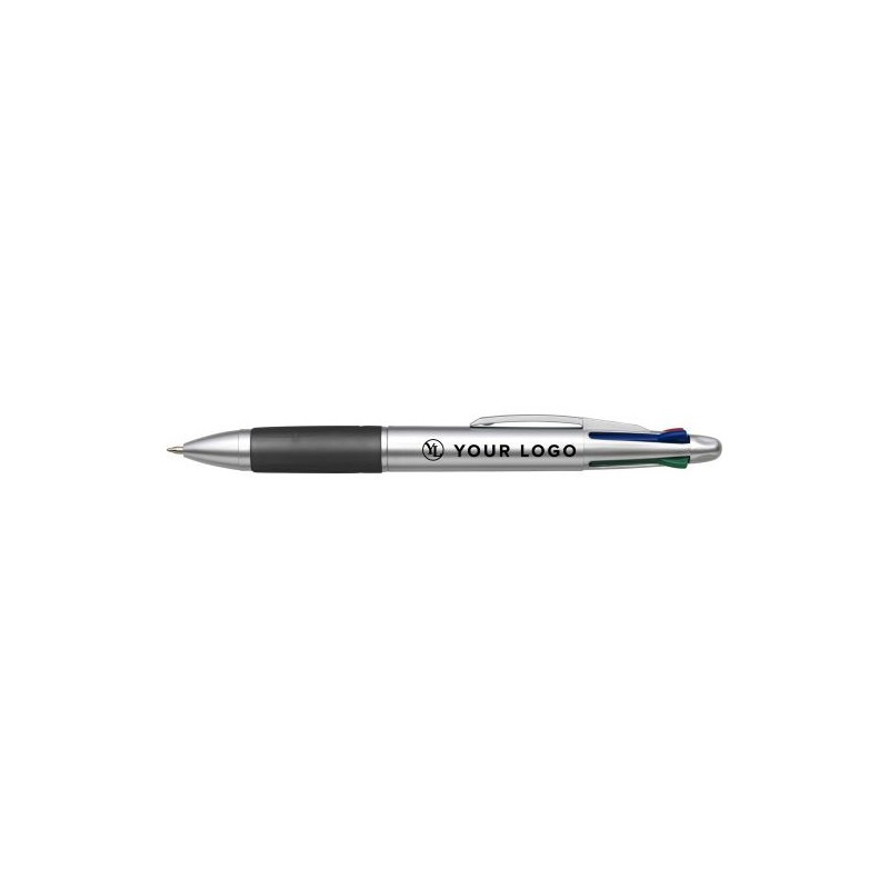 Stylo bille  personnalisé en plastique pour cadeau d'entreprise Chloë Matières : caoutchouc Couleurs : bleu cadeau affaires élég