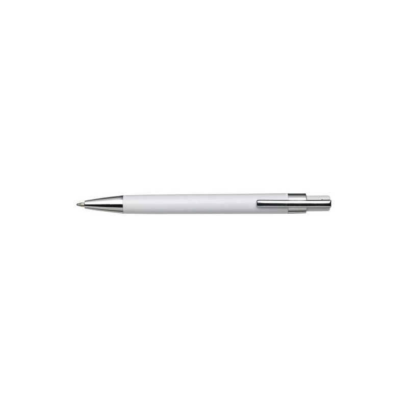 Stylo bille publicitaire personnalisé en plastique Jarod Matières : métal Couleurs : blanc goodies publicitaire événementiel