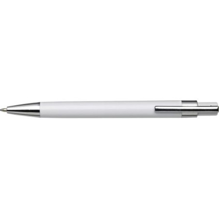 Stylo bille publicitaire personnalisé en plastique Jarod Matières : métal Couleurs : blanc goodies publicitaire événementiel