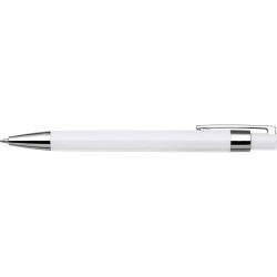 Stylo bille publicitaire personnalisé en plastique Jarod Matières : métal Couleurs : blanc livraison express 24h 48h