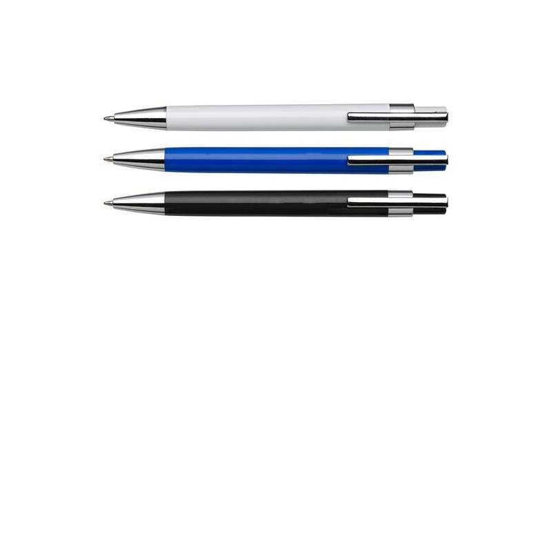 Stylo bille publicitaire personnalisé en plastique Jarod Matières : métal Couleurs : blanc goodies entreprise design
