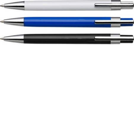 Stylo bille publicitaire personnalisé en plastique Jarod Matières : métal Couleurs : blanc goodies entreprise design