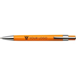 Stylo bille publicitaire personnalisé en plastique Jarod Matières : métal Couleurs : blanc goodies publicitaire durable