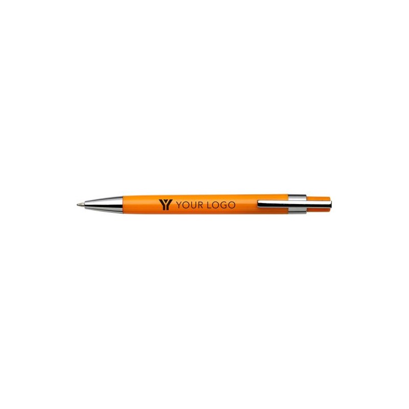 Stylo bille publicitaire personnalisé en plastique Jarod Matières : métal Couleurs : blanc goodies publicitaire durable