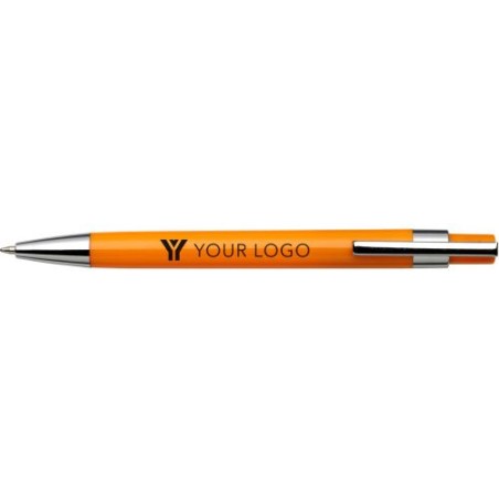 Stylo bille publicitaire personnalisé en plastique Jarod Matières : métal Couleurs : blanc goodies publicitaire durable