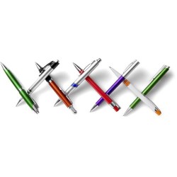 Stylo bille publicitaire personnalisé en plastique Jarod Matières : métal Couleurs : blanc marquage laser ultra précis
