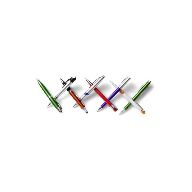 Stylo bille publicitaire personnalisé en plastique Jarod Matières : métal Couleurs : blanc marquage laser ultra précis