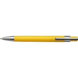 Stylo bille publicitaire personnalisé en plastique Jarod Matières : métal Couleurs : jaune personnalisable avec votre logo