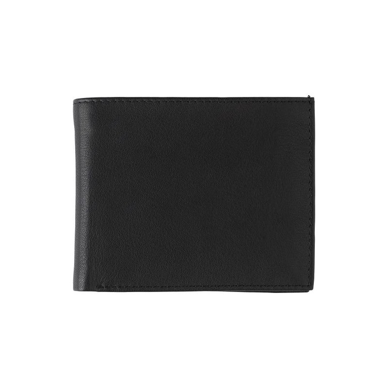 Porte-cartes de crédit et de monnaie en cuir personnalisé Yvonne Matières : cuir Couleurs : noir personnalisable avec votre logo