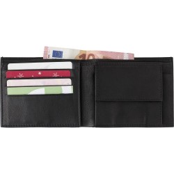 Porte-cartes de crédit et de monnaie en cuir personnalisé Yvonne Matières : cuir Couleurs : noir goodies publicitaire événementi