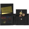 Porte-cartes de crédit et de monnaie en cuir personnalisé Yvonne Matières : cuir Couleurs : noir impression haute définition