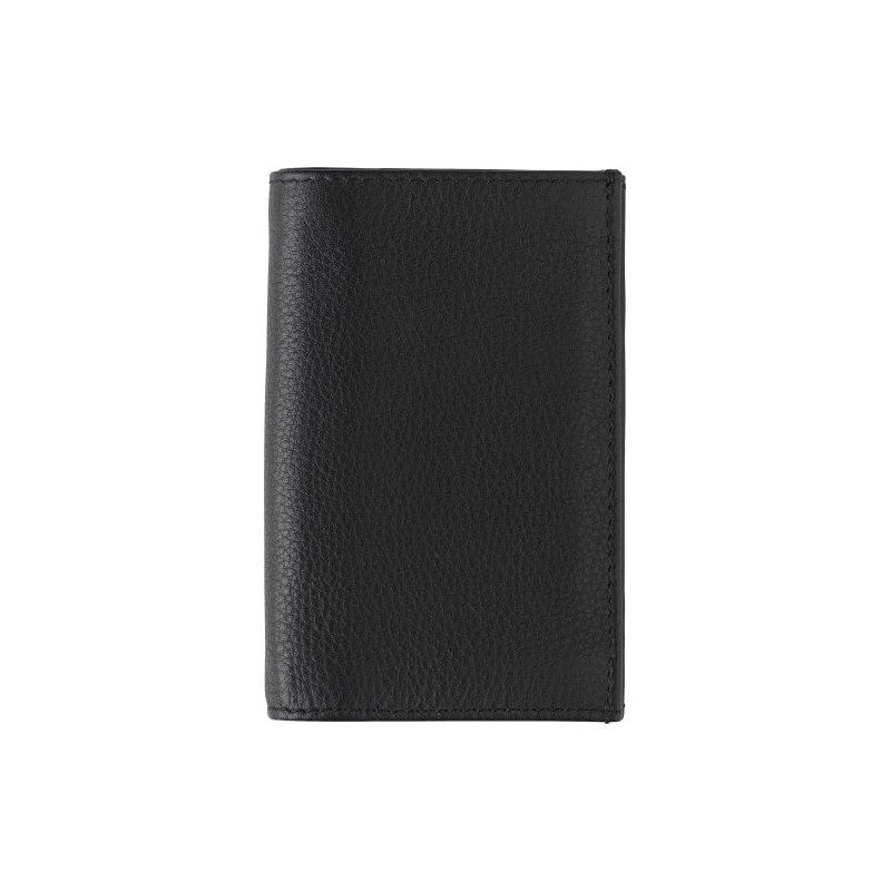 Porte-carte de crédit sécurisé et chic RFID personnalisé - Roy Matières : cuir Couleurs : noir