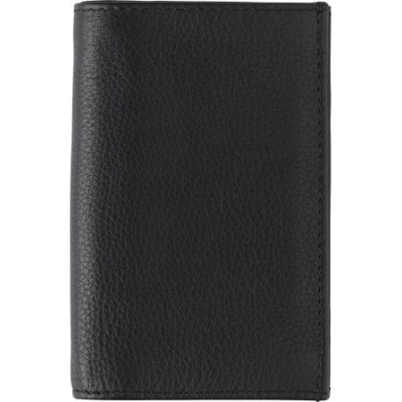 Porte-carte de crédit sécurisé et chic RFID personnalisé - Roy Matières : cuir Couleurs : noir personnalisable avec votre logo
