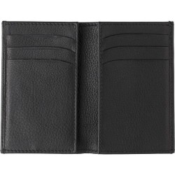 Porte-carte de crédit sécurisé et chic RFID personnalisé - Roy Matières : cuir Couleurs : noir impression haute définition