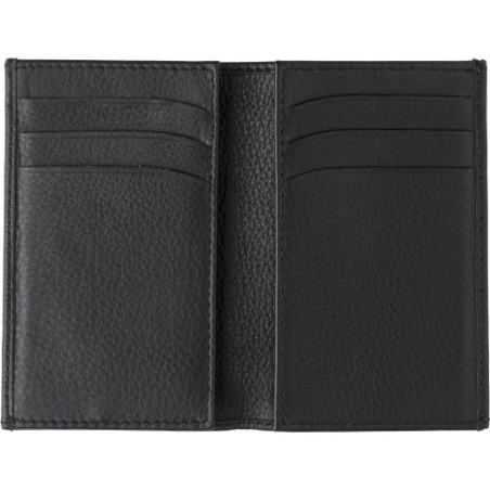 Porte-carte de crédit sécurisé et chic RFID personnalisé - Roy Matières : cuir Couleurs : noir impression haute définition