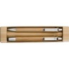 Parure  de stylo bille et porte-mine en bambou Darlene Matières : carton Couleurs : brun marquage laser ultra précis
