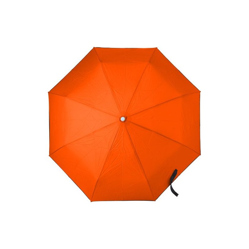 Parapluie pliable personnalisé en cadeau publicitaire Jamelia Matières : polyester Couleurs : orange