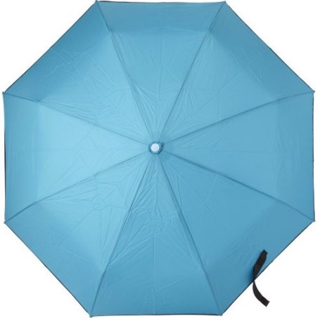 Parapluie pliable personnalisé en cadeau publicitaire Jamelia Matières : polyester Couleurs : bleu clair goodies publicitaire év
