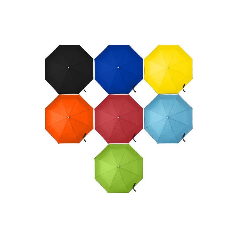 Parapluie pliable personnalisé en cadeau publicitaire Jamelia Matières : polyester Couleurs : bleu clair goodies entreprise desi