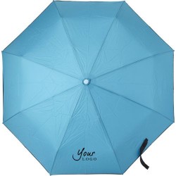 Parapluie pliable personnalisé en cadeau publicitaire Jamelia Matières : polyester Couleurs : bleu clair cadeau client original