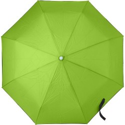 Parapluie pliable personnalisé en cadeau publicitaire Jamelia Matières : polyester Couleurs : vert citron personnalisable avec v