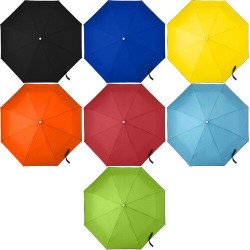Parapluie pliable personnalisé en cadeau publicitaire Jamelia Matières : polyester Couleurs : noir accessoire événementiel uniqu
