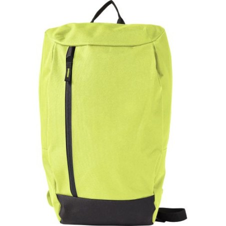 Sac à dos personnalisé en polyester 600D pour loisirs Arisha Matières : polyester Couleurs : vert citron goodies publicitaire év