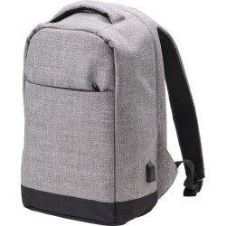 Sac à dos antivol en polyester pour ordinateur Cruz Matières : polyester Couleurs : bleu marquage laser ultra précis
