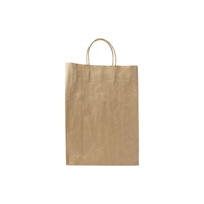 Sac en papier personnalisé - Rumaya Matières : papier Couleurs : brun personnalisable avec votre logo