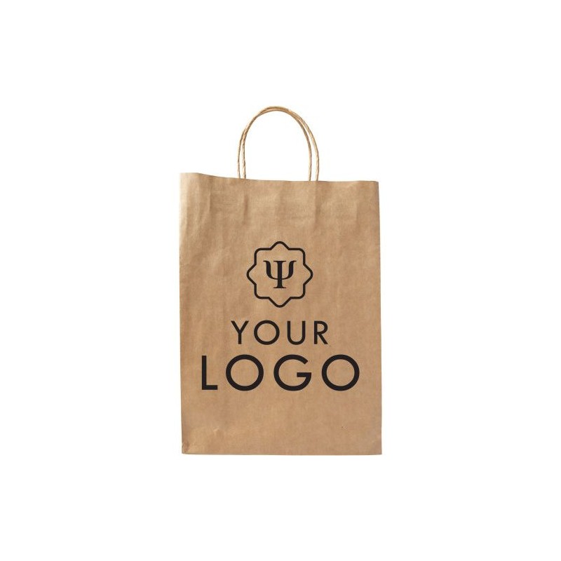 Sac en papier personnalisé - Rumaya Matières : papier Couleurs : brun cadeau entreprise pas cher