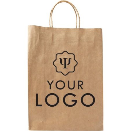 Sac en papier personnalisé - Rumaya Matières : papier Couleurs : brun cadeau entreprise pas cher