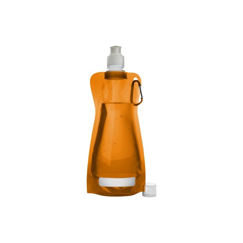 Gourde pliable  de 420 ml en PP - Bailey Matières : polyéthylène (PE) Couleurs : orange