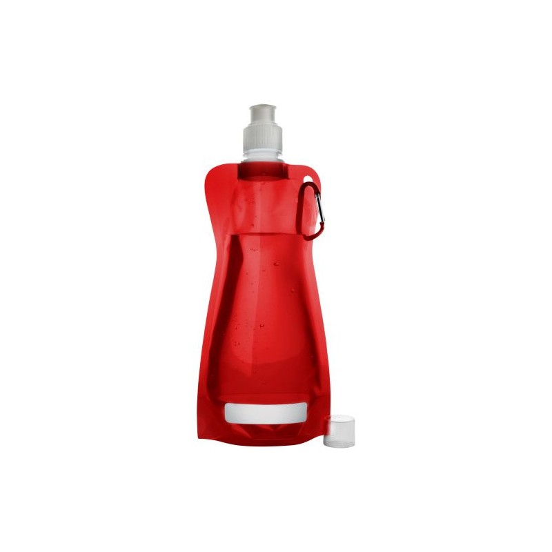 Gourde pliable  de 420 ml en PP - Bailey Matières : polyéthylène (PE) Couleurs : orange personnalisable avec votre logo