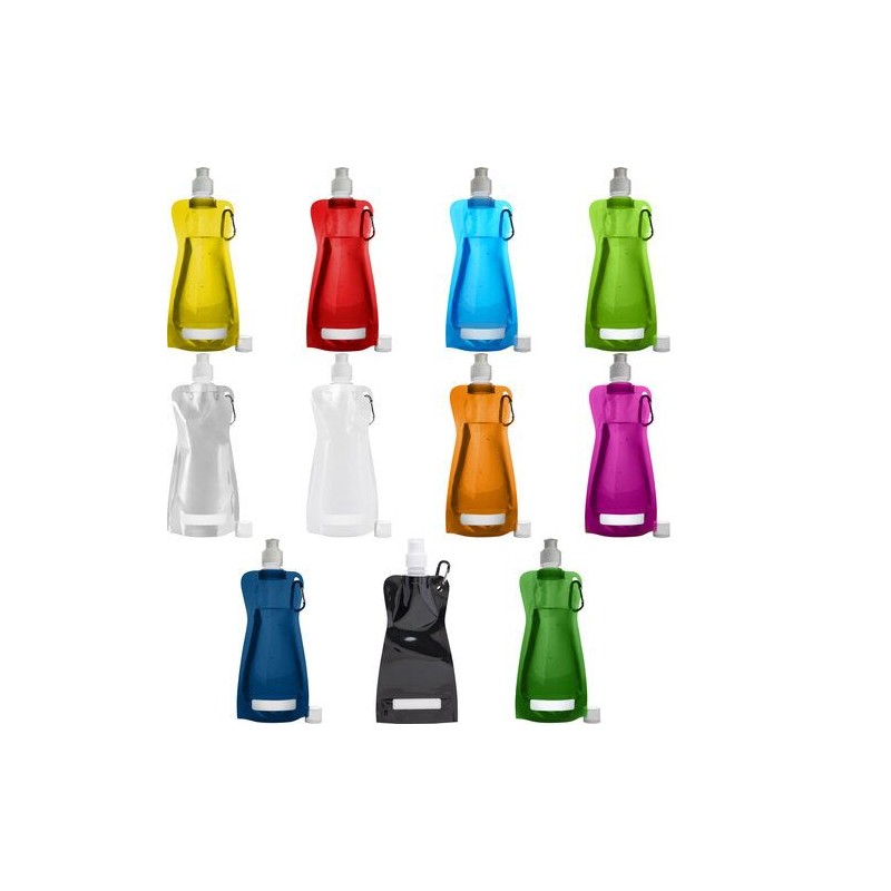 Gourde pliable  de 420 ml en PP - Bailey Matières : polyéthylène (PE) Couleurs : rouge livraison express 24h 48h
