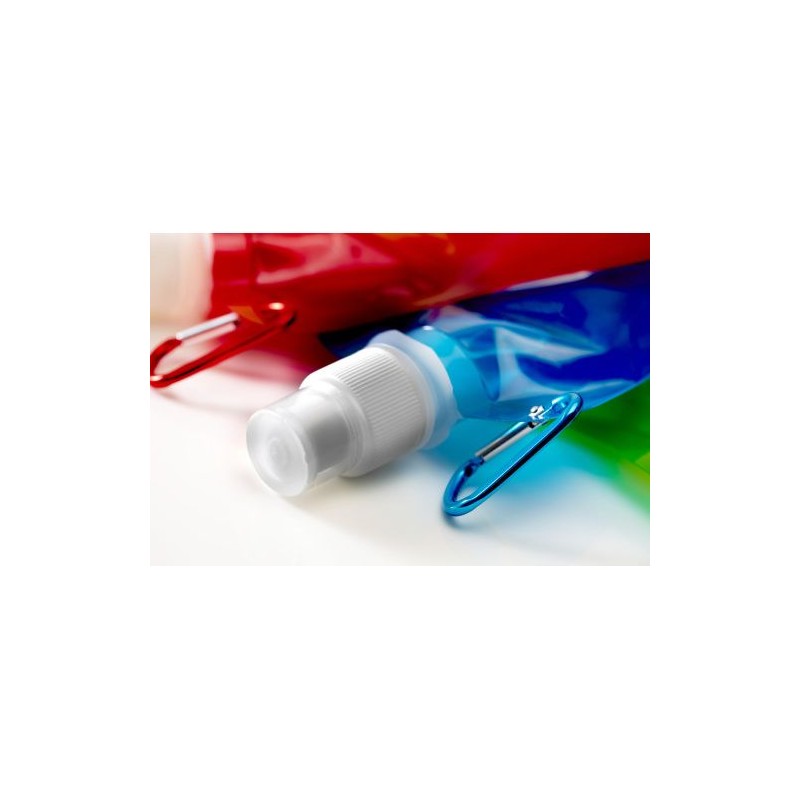 Gourde pliable  de 420 ml en PP - Bailey Matières : polyéthylène (PE) Couleurs : rouge accessoire événementiel unique