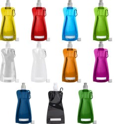 Gourde pliable  de 420 ml en PP - Bailey Matières : polyéthylène (PE) Couleurs : rose cadeau client original