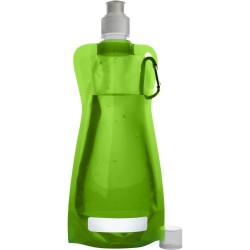 Gourde pliable  de 420 ml en PP - Bailey Matières : polyéthylène (PE) Couleurs : vert clair marquage laser ultra précis