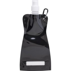 Gourde pliable  de 420 ml en PP - Bailey Matières : polyéthylène (PE) Couleurs : noir objet promotionnel éco-responsable