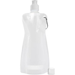 Gourde pliable  de 420 ml en PP - Bailey Matières : polyéthylène (PE) Couleurs : blanc personnalisable avec votre logo