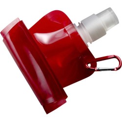 Gourde pliable  de 420 ml en PP - Bailey Matières : polyéthylène (PE) Couleurs : bleu clair impression logo haute qualité