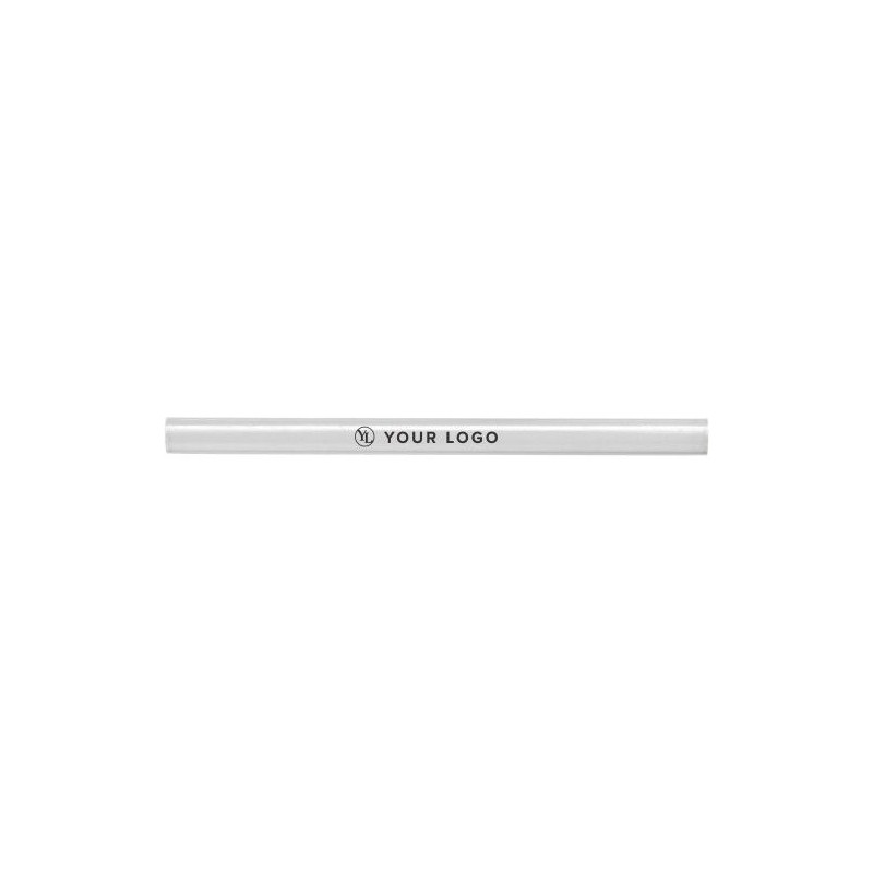 Crayon de chantier personnalisé en aluminium - Sonia Matières : bois Couleurs : rouge goodies entreprise design