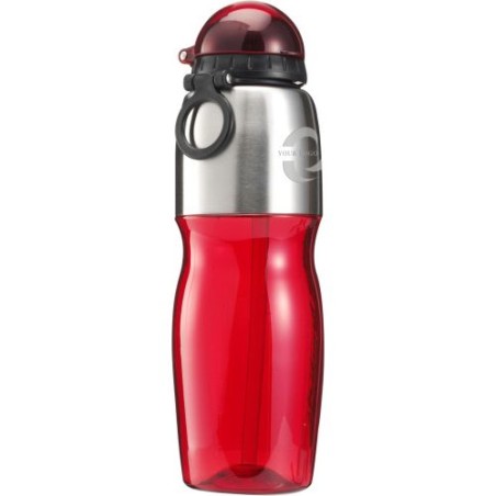 Gourde  800 ml en plastique Emberly Matières : acier inoxydable Couleurs : rouge impression logo haute qualité