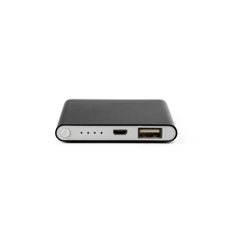 Chargeur aluminium personnalisé 4000mAh - Ezra Matières : métal Couleurs : noir impression logo haute qualité
