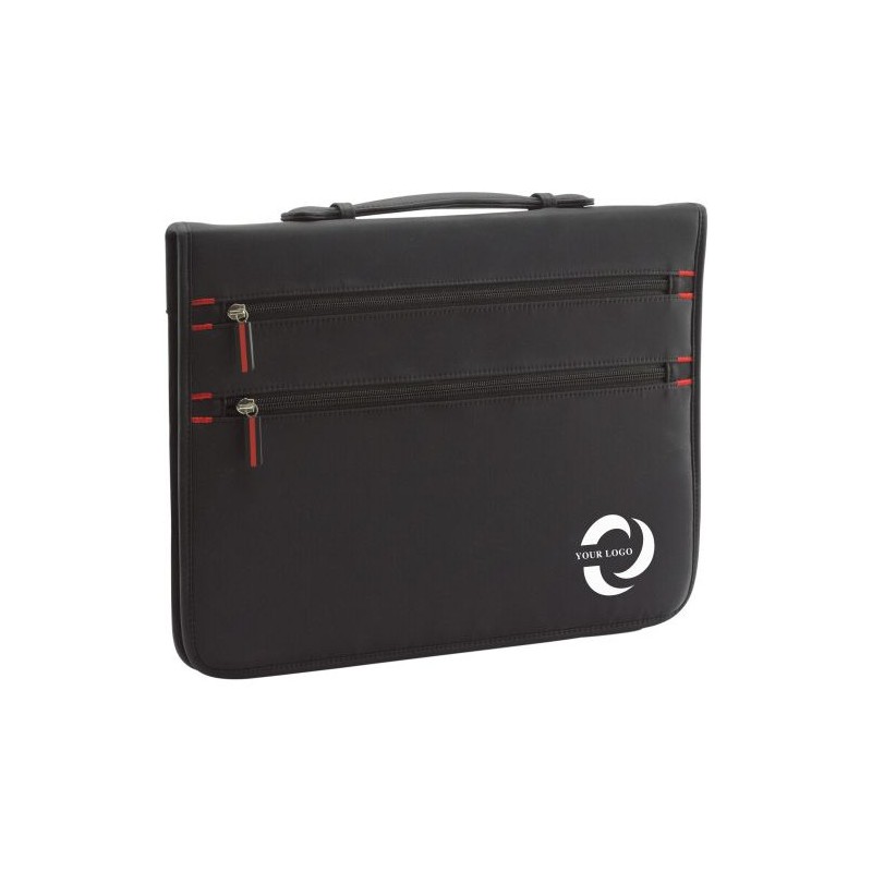 Porte-documents Pratique Publicitaire Éco-responsable Lianna - Accessoire Professionnel Matières : polyester Couleurs : noir imp