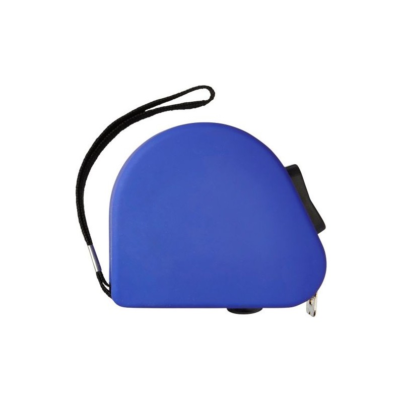 Mètre-ruban économique en gomme de 5 m - Caroline Matières : acier Couleurs : bleu cobalt cadeau entreprise pas cher