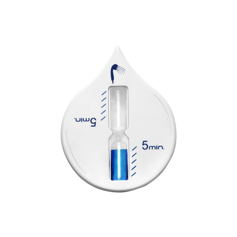 Sablier de douche personnalisé économique pratique Alaya - Accessoire Matières : plastique Couleurs : blanc