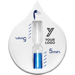 Sablier de douche personnalisé économique pratique Alaya - Accessoire Matières : plastique Couleurs : blanc goodies publicitaire